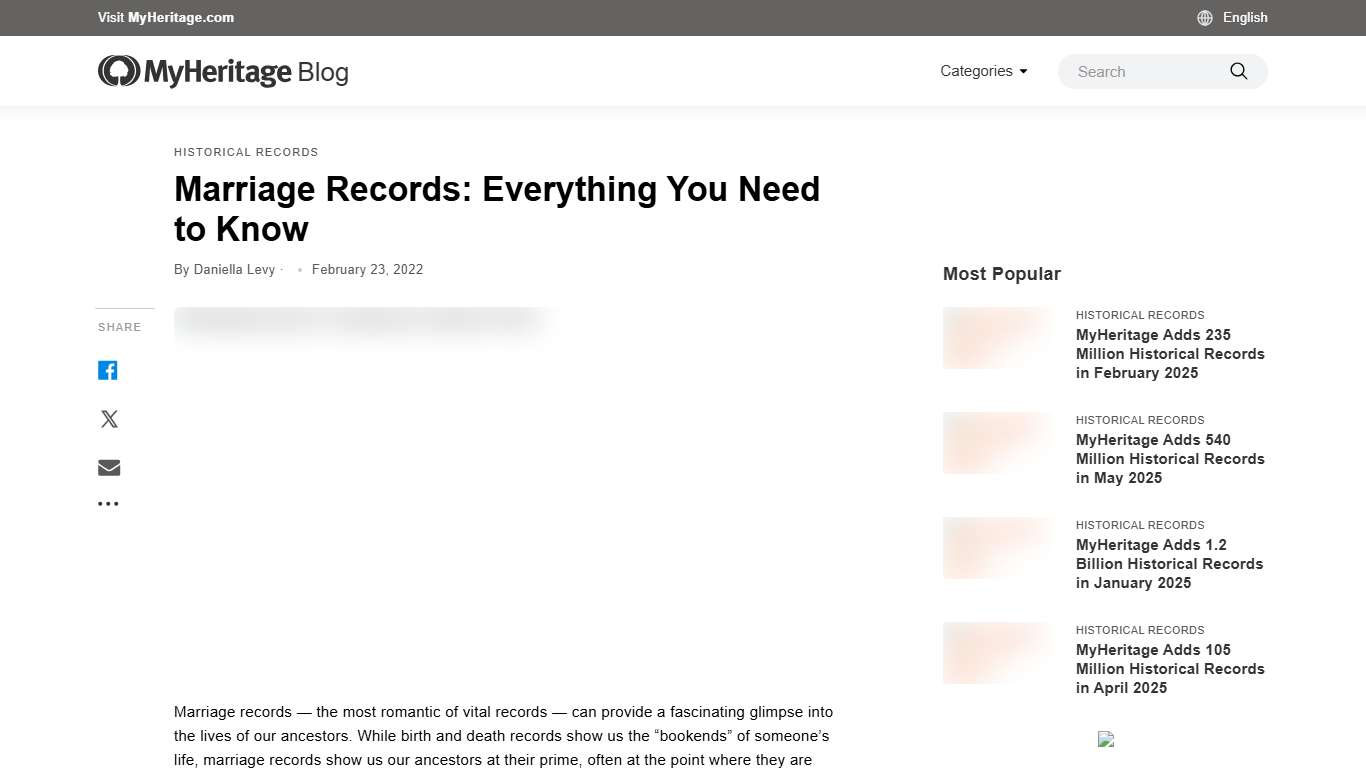 Marriage Records: Everything You Need to Know - MyHeritage Blog